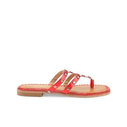 Tao Paris Women T-Strap Flats with Laser Cuts image 4