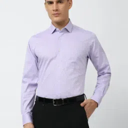 Van Heusen Purple Cotton Regular Fit Printed Shirt-picture-34