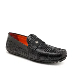 Ruosh Men's Black Casual Loafers image 2