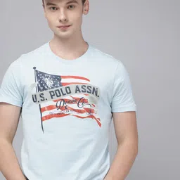 U.S. Polo Assn. Denim Co. Brand Logo Printed Pure Cotton Slim Fit T-shirt-picture-21