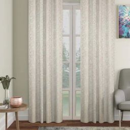 HOSTA HOMES Cream Polyester Extra Long Door Blackout Curtain - Set of 2-picture-47