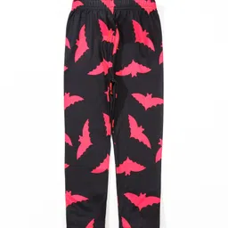 Kookie Kids Full Length Bat Print Leggings - Black Pink-picture-14