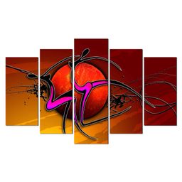 WENS Modern Figurative Art  5 Pieces Laminated Wall Panels  -Multicolor-picture-6