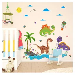 JAAMSO ROYALS Dinosaur Cartoon Animal Wall Sticker for Home Décor (60 CM X 90 CM)-image-72