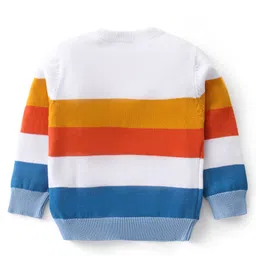 Babyhug Knitted Full Sleeves Pullover Striped Sweater - Multicolour image 2