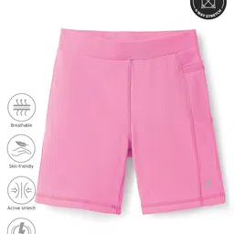 Pine Active Premium Knit Ultra Comfort Super Stretch Aero Soft Solid Cycling Shorts - Pink image 2