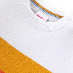 Babyhug Knitted Full Sleeves Pullover Striped Sweater - Multicolour image 3