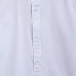 Tales & Stories Cotton Woven Full Sleeves Solid Shirt - White image 4