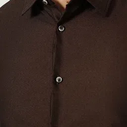 celio celio* Dark Brown Regular Fit Shirt image 4