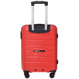 Swiss Military Red Striped Hard Cabin Trolley Bag - 20 cm image 4