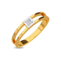 Kisna Diamond & Gold Jewellery Evan 18k (750) Diamond & Gold Ring For Men image 1