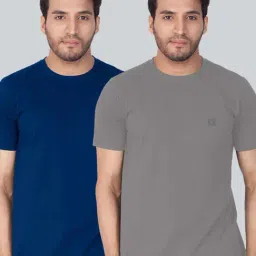 Lux Nitro Blue & Grey Regular Fit T-Shirt Pack of - 2-picture-35