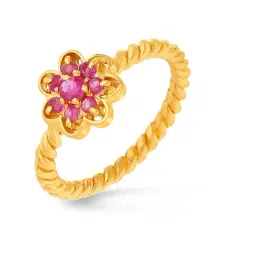 Malabar Gold and Diamonds 22k Hallmarked Floral Yellow Gold Ring for Women-picture-15