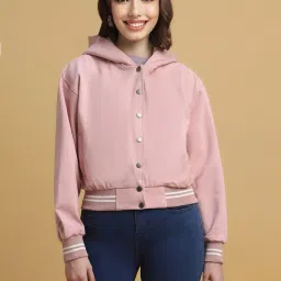 Forever 21 Pink Regular Fit Bomber Jacket image 1