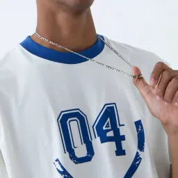 nuon men Nuon by Westside White Numerical Printed Relaxed-Fit Cotton T-Shirt image 4