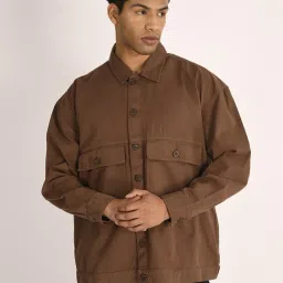 Bene Kleed Brown Solid Jackets image 1
