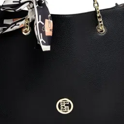 BCBG Black Logo Shoulder Handbag image 4