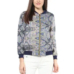 StyleStone Multicolored Paisley Print Bomber Jacket image 1