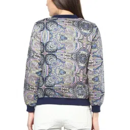 StyleStone Multicolored Paisley Print Bomber Jacket image 2