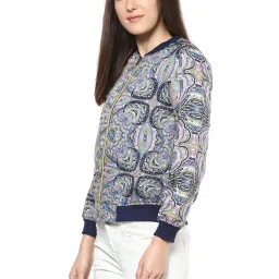 StyleStone Multicolored Paisley Print Bomber Jacket image 3