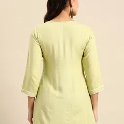 Sangria Floral Embroidered Longline Top image 5