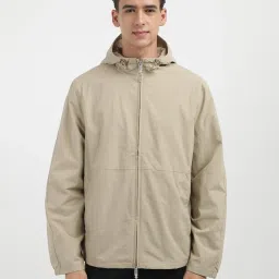 Calvin Klein Khaki Regular Fit Hooded Jacket image 1
