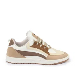 Fausto Men's Cream Casual Sneakers image 1