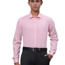 Park Avenue Pink Slim Fit Checks Shirt-picture-34