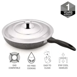 Magnus Black & Silver Aluminium 28 cm Non-Stick Frypan With Lid & Bakelite Handle (3.1 L) image 4