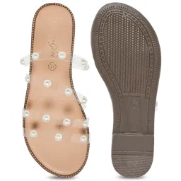 Forever Glam by Pantaloons Women's Tan Casual Sandals image 4