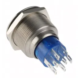 RS PRO Illuminated Push Button Switch Momentary 22.2 mm DPDT Red LED 250 V AC, 1759246 image 5