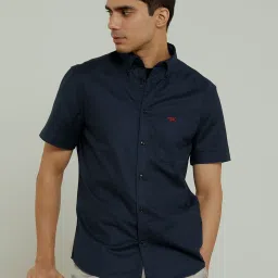 ANDAMEN Navy Regular Fit Shirt image 1