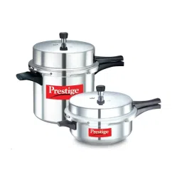 Prestige Popular Great Value Pack Silver Aluminium Outer Lid Pressure Cooker - Set of 2 image 1