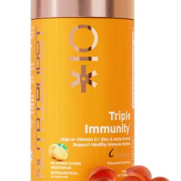 Nutriburst Triple Immunity Gummies with Vitamin C, Amla & Zinc - 60 N image 1