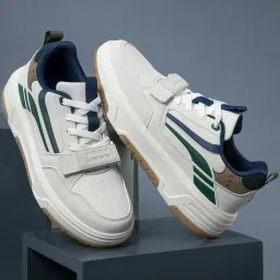 Red Tape Men's Hustle Collection Beige & Navy Casual Sneakers image 1