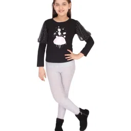 Cutecumber Kids Black Printed Top image 4