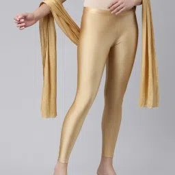 TWIN BIRDS White & Golden Plain Dupatta - Pack Of 2 image 4