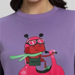 Forever 21 Purple Printed Sweatshirt image 4