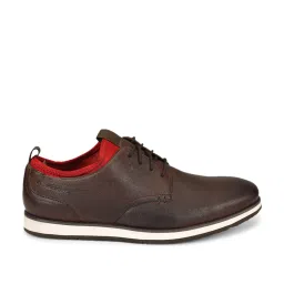 Ruosh Men's Dark Brown Derby Shoes image 2