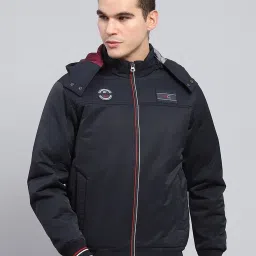 Monte Carlo Navy Blue Regular Fit Hooded Jacket image 1