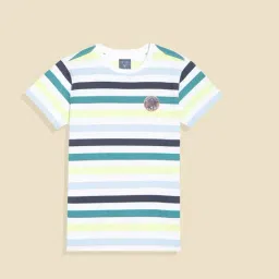 Allen Solly Boys White Cotton Striped T-Shirt-image-51