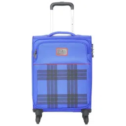 Tommy Hilfiger Dazzle Lite Ultra Blue 4 Wheels Small Soft Cabin Trolley - 36 cm-picture-11