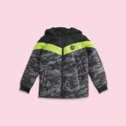 Pantaloons Junior Navy & Green Camouflage Full Sleeves Jacket-picture-23