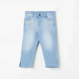 Juniors by Lifestyle Blue Embroidered Jeans image 1