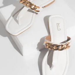 Inc.5 Women's White T-Strap Sandals-picture-19