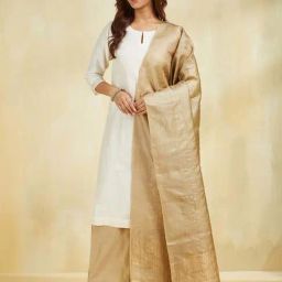 Fabindia Beige Woven Dupatta-picture-41