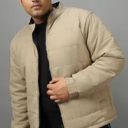 Bewakoof Men Brown Nylon Regular Fit Casual Jacket image 1