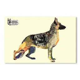 Art Street German Shepherd Printed Multicolor Engineered Wood Wall Art image 4
