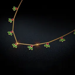 Joyalukkas Traditional Blossom Charm Gold Necklace-picture-53