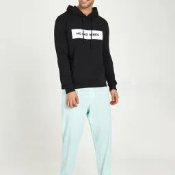 Styli Black Relaxed Fit Printed Hooded Sweatshirt image 4